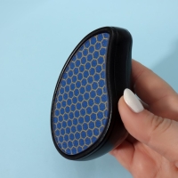 Стеклянная нано-тёрка для ног, 10,5 &times; 5,5 &times; 3,3 см, в картонной коробке, цвет чёрный