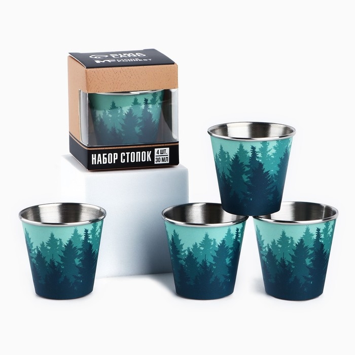 Стопки, набор &laquo;Лес&raquo;, 4 шт х 30 мл