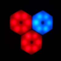 Набор светильник сенсорный "соты с пультом" 3 шт, 85х75мм, RGB, 3*ААА (не в компл.)