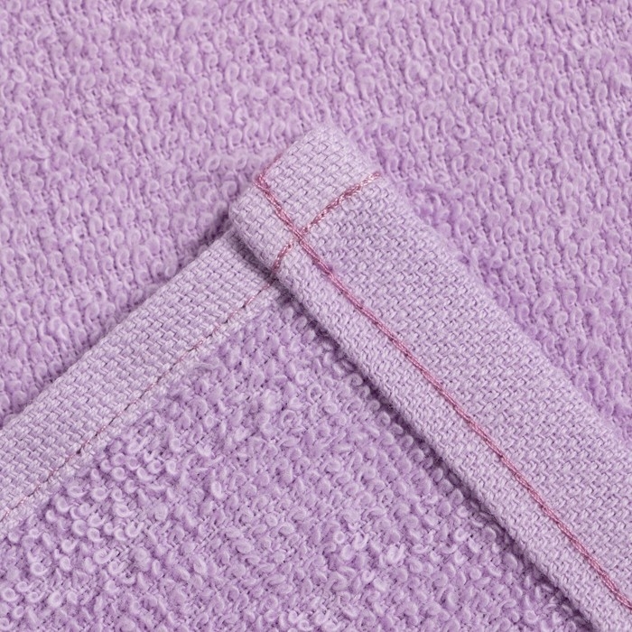 Набор махровых декоративных салфеток Этель "Вид 2" 30х30см-3шт, цвет сиреневый, 100% хлопок