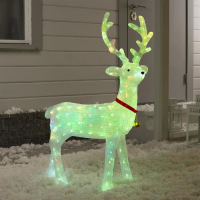 Светодиодная фигура «Олень» 57 × 90 × 25 см, акрил, 40 LED, 220 В, свечение мульти (RGB) Светодиодная фигура «Олень» 57 × 90 × 25 см, акрил, 40 LED, 220 В, свечение мульти (RGB)