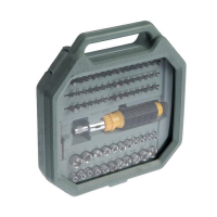 Отвертка с набором бит и головок ТУНДРА, реверсивная, в кейсе, 69 предметов Отвертка с набором бит и головок ТУНДРА, реверсивная, в кейсе, 69 предметов