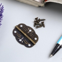 Петля для шкатулки металл фигурная бронза (набор 6 шт) 1,9х2,8 см