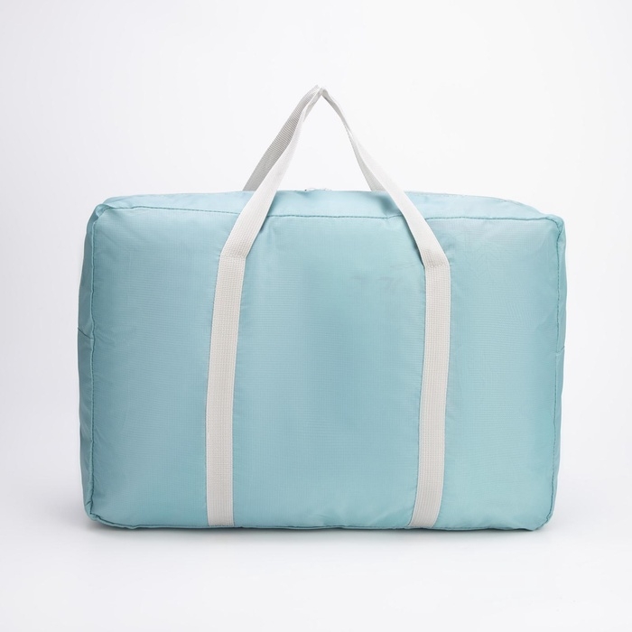 Сумка дорожная на молнии, наружный карман, держатель для чемодана, цвет голубой Сумка дорожная на молнии, наружный карман, держатель для чемодана, цвет голубой