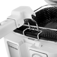 Фритюрница BRAYER 2832BR-WH, 1800 Вт, 2,5 л, 130-190 &deg;C, белая