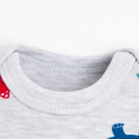 Боди в набивку Крошка Я "Dino", рост 86-92 см, цвет серый Боди в набивку Крошка Я "Dino", рост 86-92 см, цвет серый