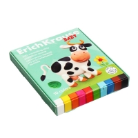 Пластилин мягкий (восковой) 10 цветов, 200 г, ErichKrause Baby на растительной основе с Алоэ Вера, со стеком Пластилин мягкий (восковой) 10 цветов, 200 г, ErichKrause Baby на растительной основе с Алоэ Вера, со стеком