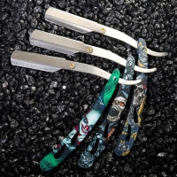 Опасная бритва Шаветт (без лезвия) из нержавеющей стали, с принтом Опасная бритва Шаветт (без лезвия) из нержавеющей стали, с принтом