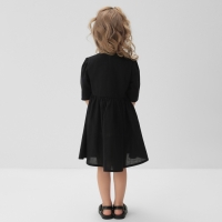 Платье для девочки MINAKU: Cotton collection, цвет чёрный, рост 104 см