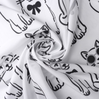 Штора для ванноы Доляна Cats, 180&times;180 см, полиэстер, цвет белый