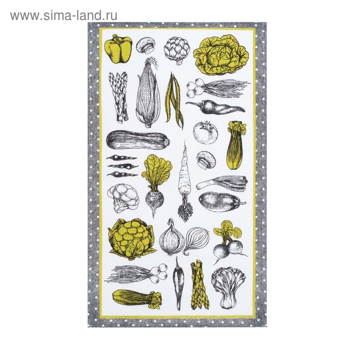 Полотенце кухонное &laquo;Овощи&raquo; 35х60&plusmn;2 см