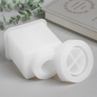 Молд силикон "Баночка квадратная" с крышкой 9,3х9,3х11,8 см