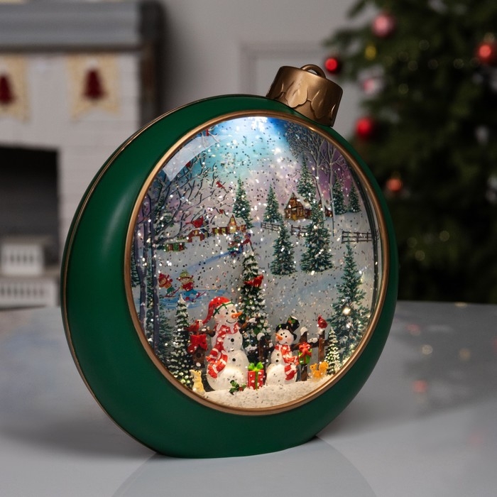 Фигура светодиодная &laquo;Зимнее сияние&raquo;, 20.9х21.3х8.5 см, музыка, батарейки ААх3 (не в комплекте), USB, свечение тёплое белое