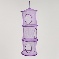 Корзина подвесная для игрушек, 3 секции, 27 × 27 × 70 см, МИКС Корзина подвесная для игрушек, 3 секции, 27 × 27 × 70 см, МИКС