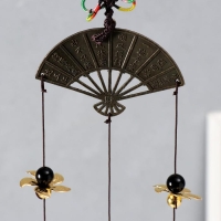 Музыка ветра металл "Веер" 3 колокольчика 27,5 см