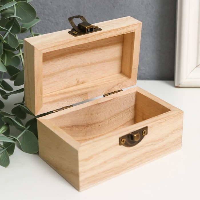 Шкатулка дерево для росписи Шкатулка дерево для росписи "Прямоугольная" 5,5х10х6 см