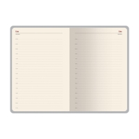 Ежедневник недатированный А5, 136 листов LYON, твердая обложка из искусственной кожи, магнитный хлястик, ляссе, кремовый блок 70 г/м2, чёрный