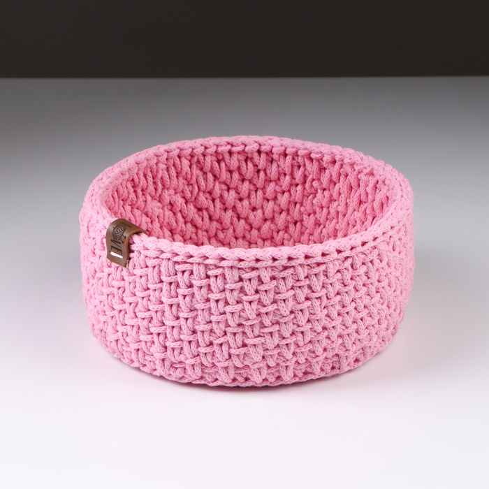 Корзинка "Малышка", 16 х 7,5 см, розовый, хлопок