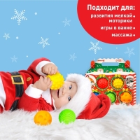 Подарочный набор развивающих тактильных мячиков &laquo;Праздничный домик&raquo;, 5 шт., новогодняя упаковка, Крошка Я