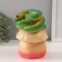 Копилка "ЗМЕЙКА НА ГРИБЕ"  18 х12 х 12 см.