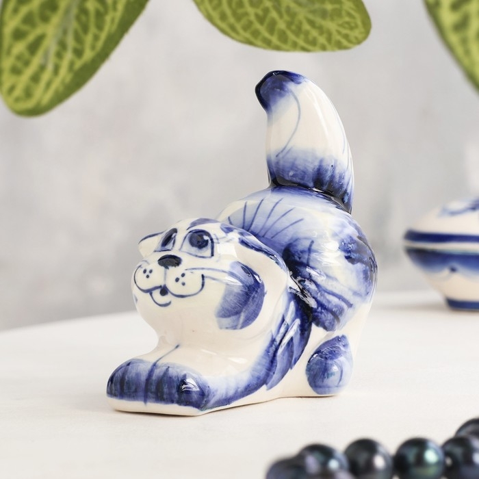 Сувенир  &laquo;Котик&raquo;, гжель