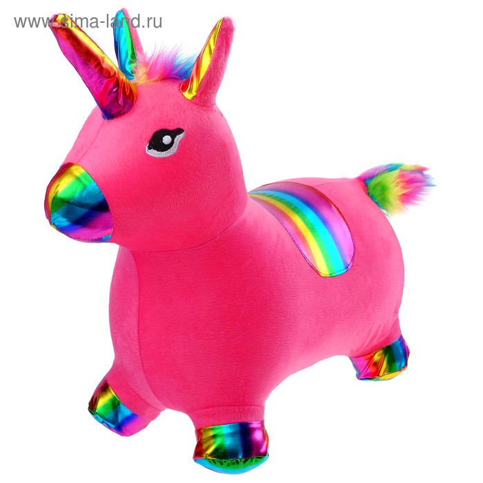 Попрыгун ZABIAKA &laquo;Единорог&raquo;, текстильная отделка, 66х25х44 см, 1350 г, цвет МИКС