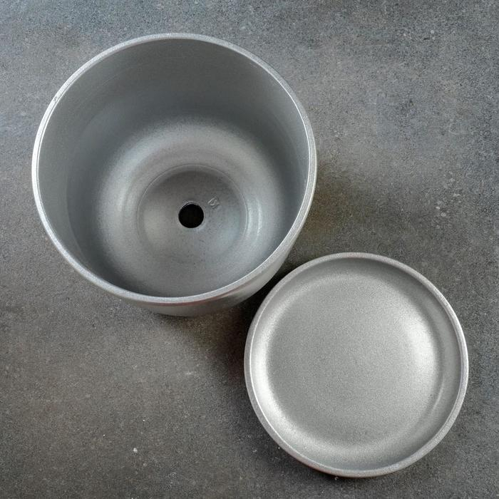 Горшок цветочный Горшок цветочный "Металлик" № 4 (D18) Цилиндр, 3,1 л