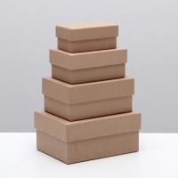 Набор коробок 4 в 1 "Крафт однотонный", 15 х 11 х 7 - 9 х 5 х 4 см Набор коробок 4 в 1 "Крафт однотонный", 15 х 11 х 7 - 9 х 5 х 4 см