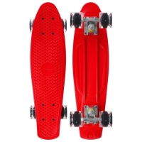 Пенниборд ONLYTOP, 56х15 см, колёса световые PU 60х45 см, алюминиевая рама, цвет красный Пенниборд ONLYTOP, 56х15 см, колёса световые PU 60х45 см, алюминиевая рама, цвет красный