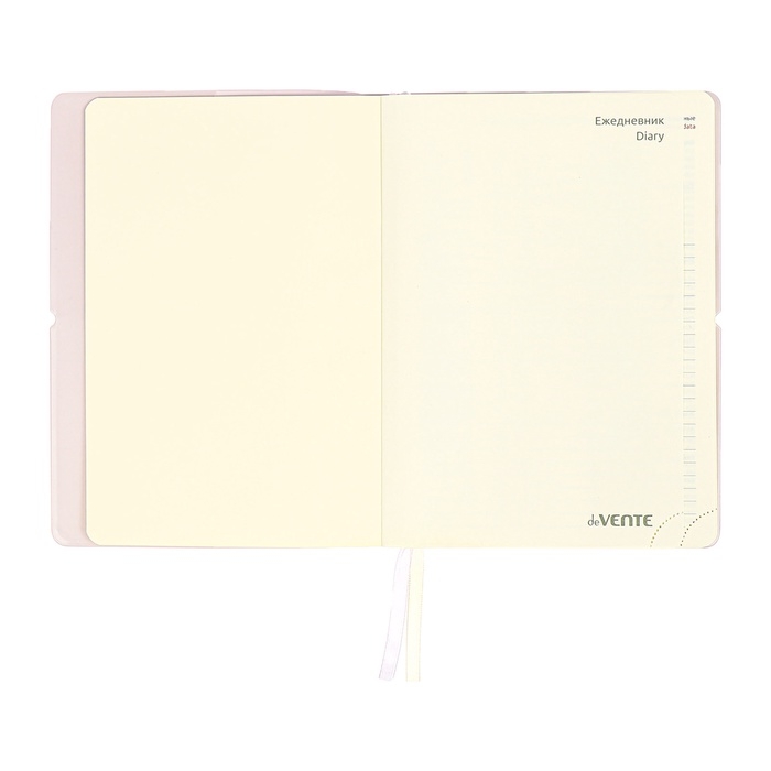 Ежедневник недатированный A5 136 листов deVENTE. Jane, мягкая обложка пвх, резинка, перфорация, ляссе, блок 70, сиреневый