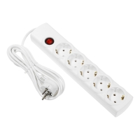 Сетевой фильтр Luazon Lighting, 5 розеток, 3 м, 2200 Вт, 3х0.75 мм2, 10 A, 220 В, c предохранителем, белый Сетевой фильтр Luazon Lighting, 5 розеток, 3 м, 2200 Вт, 3х0.75 мм2, 10 A, 220 В, c предохранителем, белый