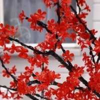 Светодиодное дерево &laquo;Сакура&raquo; 1.8 м, 768 LED, постоянное свечение, 220 В, свечение красное
