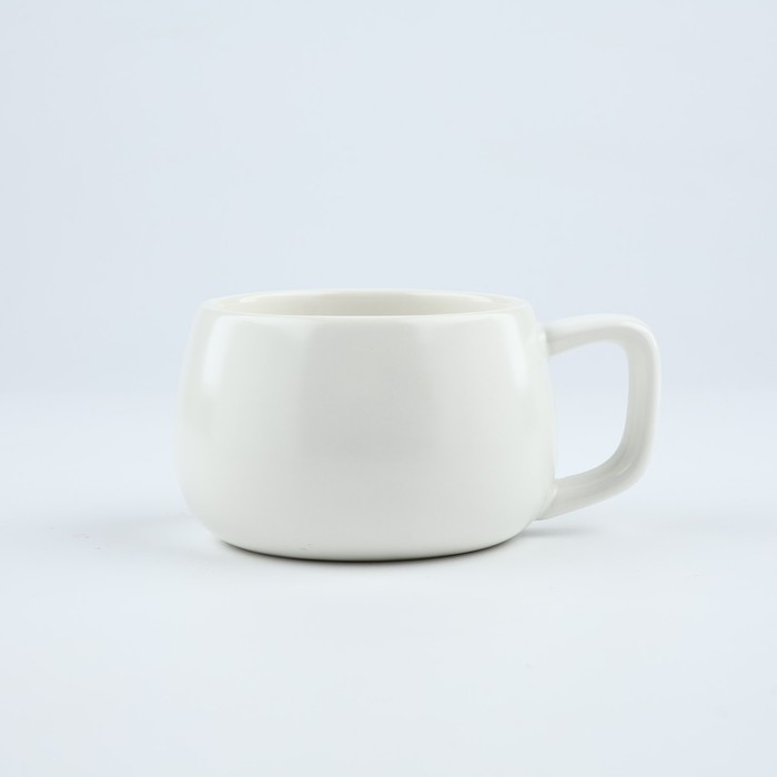 Чайная пара керамическая «Слушай своё сердце», 300 мл , цвет белый Чайная пара керамическая «Слушай своё сердце», 300 мл , цвет белый