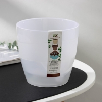 Кашпо для цветов со вставкой «Грация», 2 л, цвет прозрачный Кашпо для цветов со вставкой «Грация», 2 л, цвет прозрачный