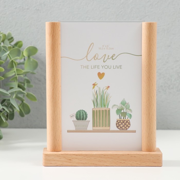 Фоторамка дерево на 1 фото 10х15 см Фоторамка дерево на 1 фото 10х15 см "Альвисс" 13,5х3,5х10,5 см