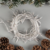 Гирлянда &laquo;Нить&raquo; 10 м с насадками &laquo;Игла&raquo;, IP20, прозрачная нить, 100 LED, свечение мульти, 8 режимов, 220 В