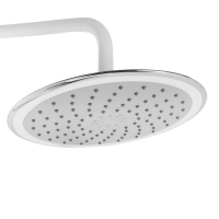 Душевая система ZEIN Z1012, смеситель, тропическая и ручная лейка, латунь, белый/хром