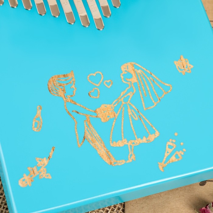 Калимба Music Life 17 нот, синяя, молодожены