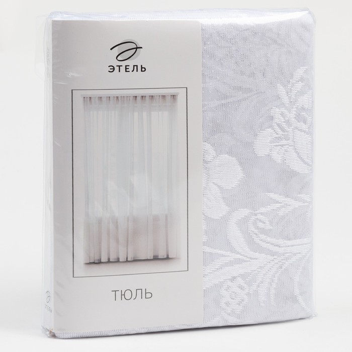 Тюль "Этель" Восточный цветок, 250х250 см с фестоном, 93 г/м&sup2;，100% п/э