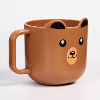 Кружка детская 260 мл., &laquo;Мишка&raquo;, цвет коричневый