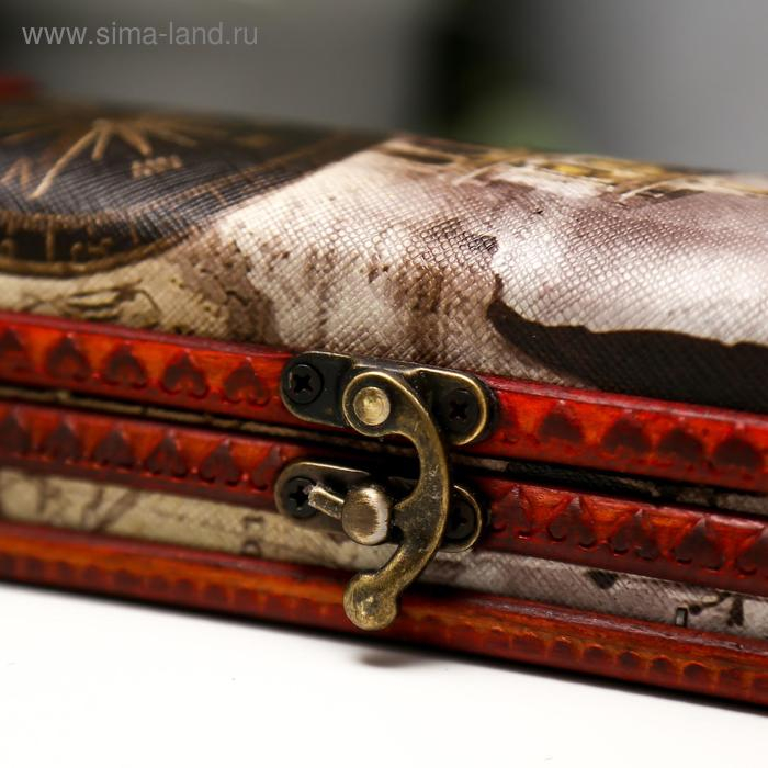 Шкатулка-купюрница дерево Шкатулка-купюрница дерево "Карта" МИКС 5,5х17,5х8 см