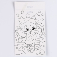 Аппликация фольгой&lrm; на новый год &laquo;Снегирь&raquo;, новогодний набор для творчества