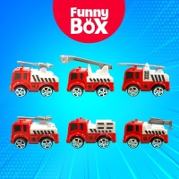 Игровой набор Funny Box «Пожарная техника»: карточка, фигурка, лист наклеек Игровой набор Funny Box «Пожарная техника»: карточка, фигурка, лист наклеек