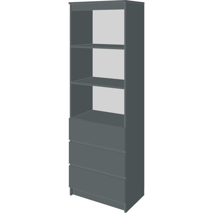 Стеллаж Мадера, 604х370х1800, Графит