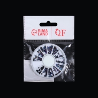 Стразы фигурные для декора ногтей &laquo;Ассорти&raquo;, цвет чёрная голография