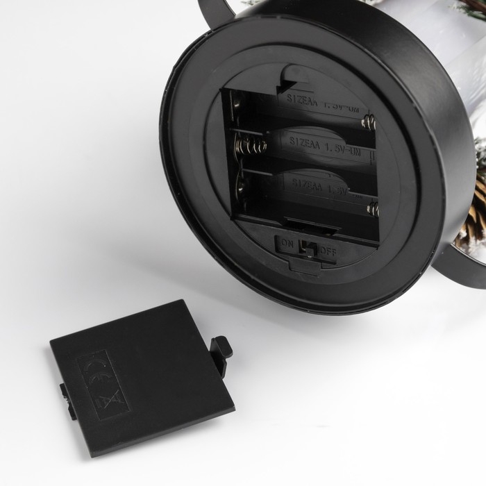 Светодиодная фигура &laquo;Свечка в ёлке&raquo; 15 &times; 32 &times; 11 см, металл, батарейки ААх3 (не в комплекте), свечение тёплое белое