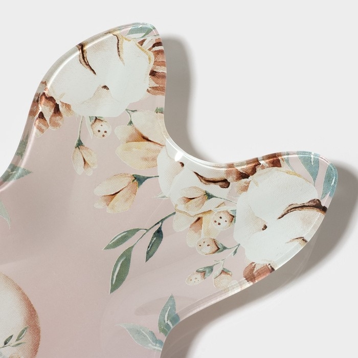 Блюдо стеклянное сервировочное Доляна &laquo;Кролик&raquo;, 21&times;13,5&times;1,8 см, цвет розовый