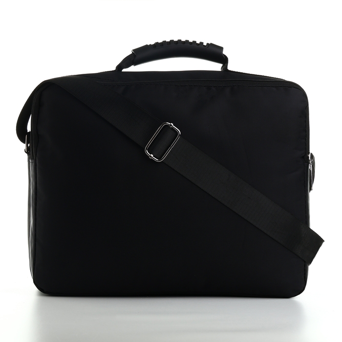 Сумка деловая на молнии, 3 наружных кармана, цвет чёрный Сумка деловая на молнии, 3 наружных кармана, цвет чёрный