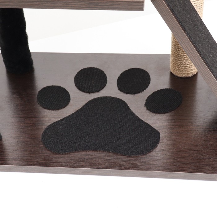 Комплекс для кошек с когтеточкой, с домиком, 58 х 54 х 87см, ЛДСП, цвет венге Комплекс для кошек с когтеточкой, с домиком, 58 х 54 х 87см, ЛДСП, цвет венге