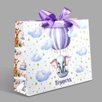Пакет ламинированный с лентой &laquo;Подарочек&raquo;, L 40 &times; 11,5 &times; 31 см